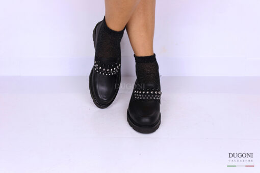 Sneakers slipon con borchiette </br> D1113 Mocassini