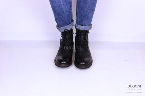 Anfibio nero stile inglese _BRECOS <br/>U301 Calzature uomo