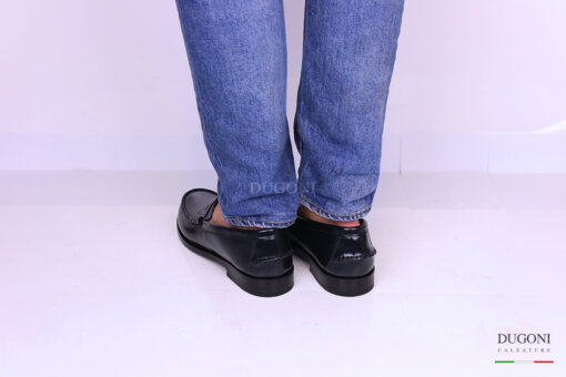 Mocassino tipo college abrasivato blu </br> U274 Calzature uomo