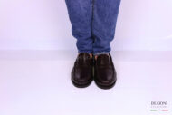 Mocassino in pelle abrasivata bordeaux </br> U276 Calzature uomo