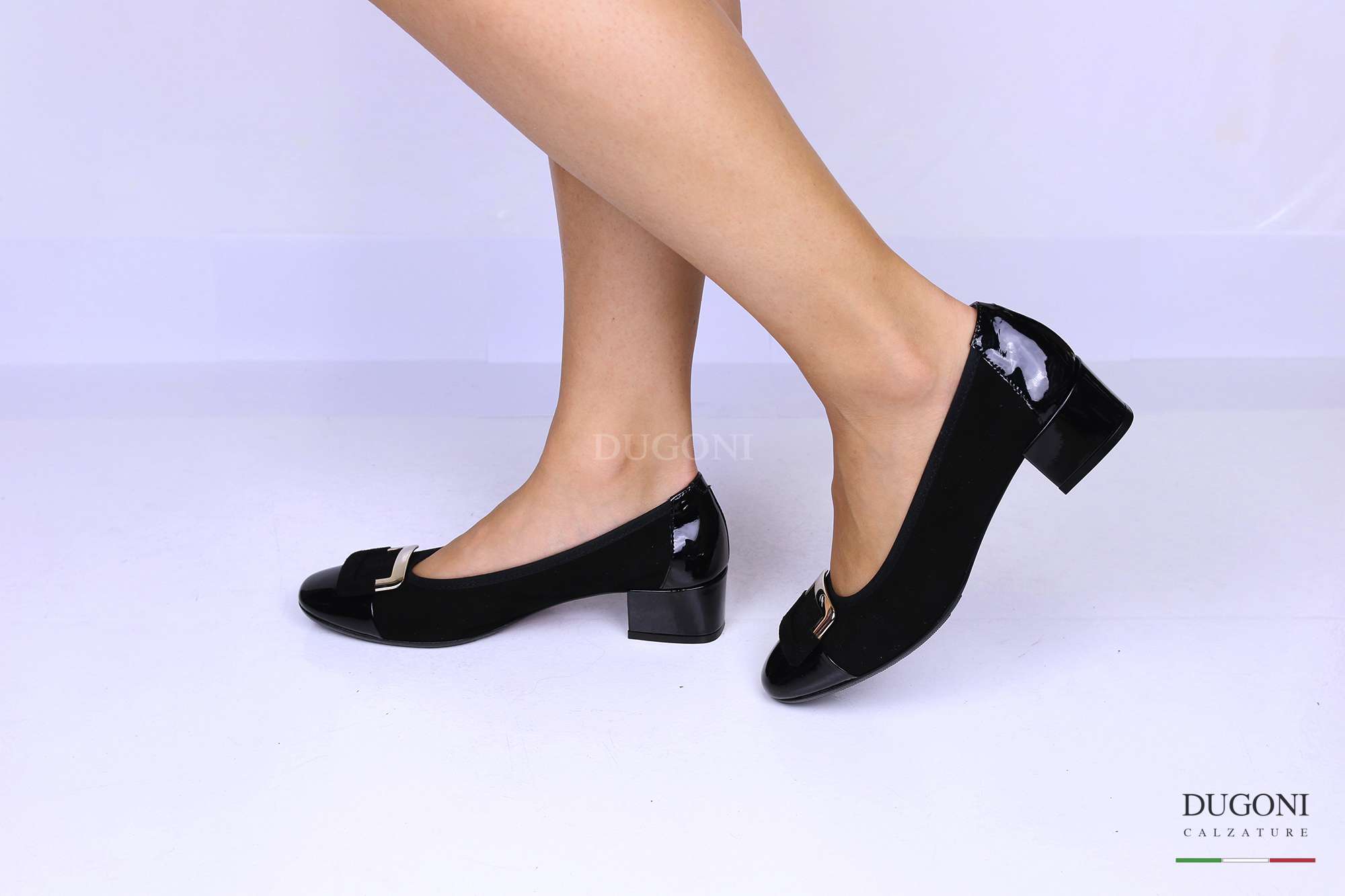 scarpe nere con tacco basso