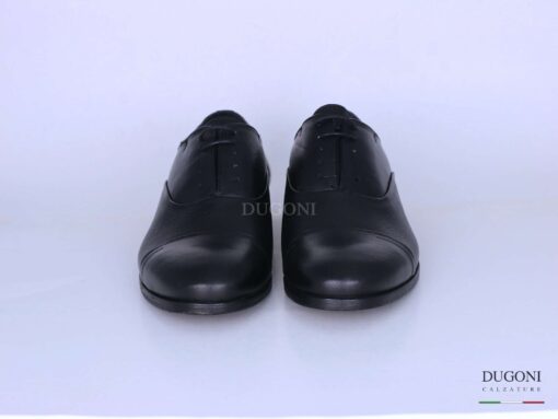 Stringata in pelle nera </br> U307 Outlet