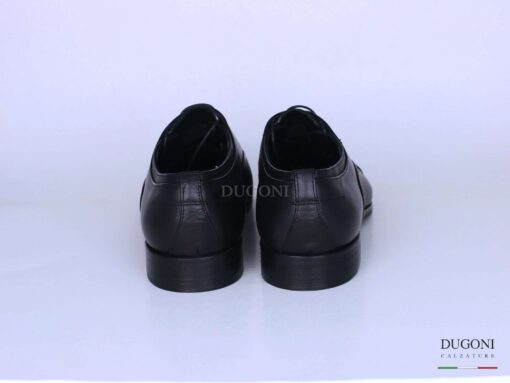 Stringata in pelle nera </br> U307 Outlet