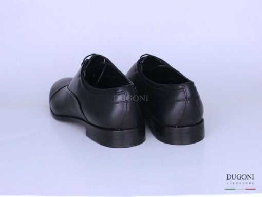 Stringata in pelle nera </br> U307 Outlet