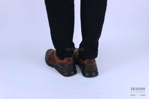 Sneakers in nappa glove marrone chiaro con elastici – BELLO’</br> U315 Calzature uomo