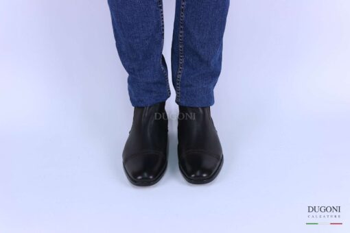 Stivaletto con elastici in nappa nera – BELLO’ </br> U317 Calzature uomo