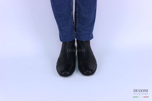 Stivaletto con elastici in nappa nera – BELLO’ </br> U317 Calzature uomo