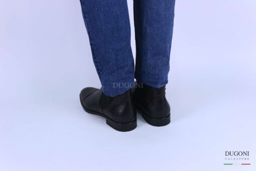 Stivaletto con elastici in nappa nera – BELLO’ </br> U317 Calzature uomo