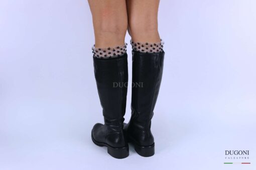 Stivale in pelle morbida nero <br>D1311 Scarpe donna