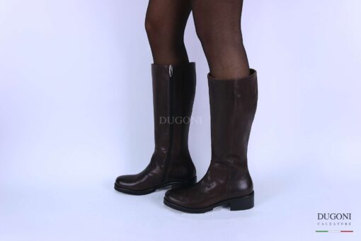 Stivale in pelle morbida marrone <br>D1310 Scarpe donna