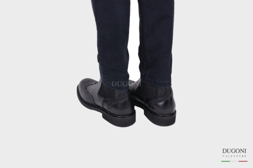 Stivaletto nero con elastici inglese <br>U333 Calzature uomo
