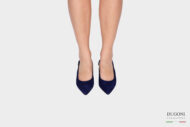 Slingback camoscio blu </br> D1379 Outlet
