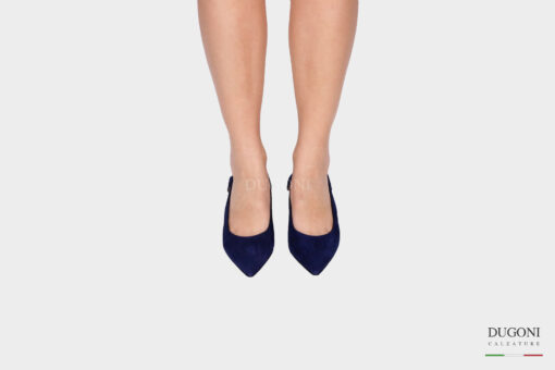 Slingback camoscio blu </br> D1379 Outlet