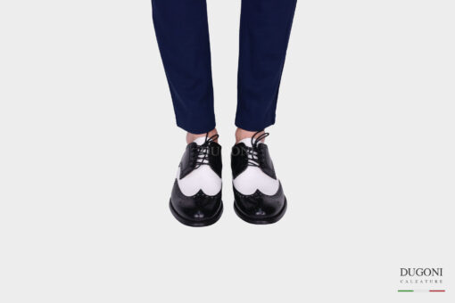Stringata nera e bianca- Brecos </br> U313 Calzature uomo
