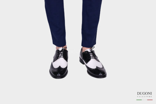 Stringata nera e bianca- Brecos </br> U313 Calzature uomo