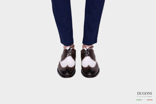 Stringata marrone e bianca – Brecos </br> U335 Calzature uomo