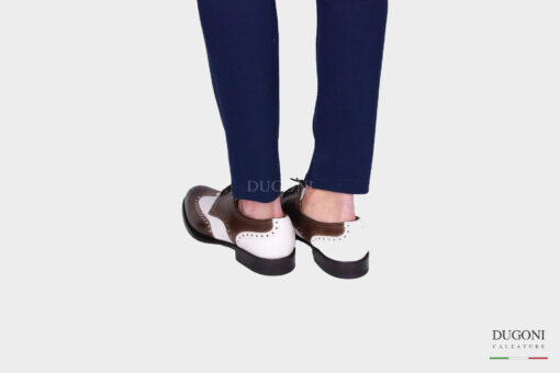 Stringata marrone e bianca – Brecos </br> U335 Calzature uomo