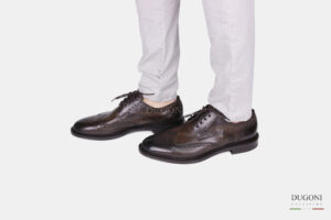 Stringata sfoderata marrone </br> <span>-lavorazione blake- </span></br>BRECOS </br> U337 Calzature uomo