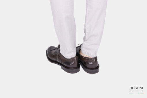 Stringata sfoderata marrone </br> <span>-lavorazione blake- </span></br>BRECOS </br> U337 Calzature uomo