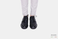 Stringata nera fondo iniezione  </br> U340 Calzature uomo