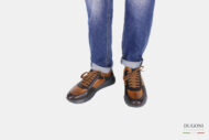 Sneakers in pelle bicolor – BELLO’ </br> U342 Calzature uomo