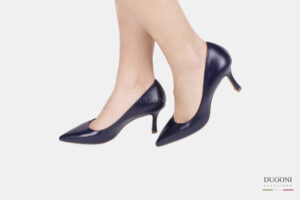 Décolleté sfilata in pelle blu <br/> D1499 Décolleté