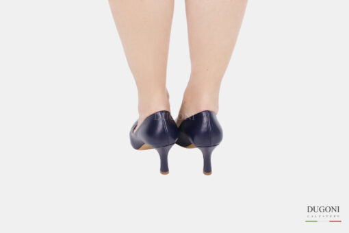 Décolleté sfilata in pelle blu <br/> D1499 Décolleté