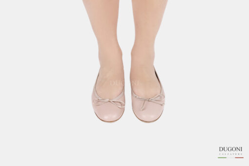 Ballerina cipria con fiocchetto in raso</br> D1543 Ballerine