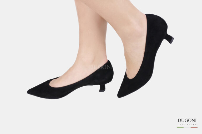 Décolleté sfoderata in camoscio nero <br/> <span>-ultraleggere – </span> <br/>D1514 Décolleté