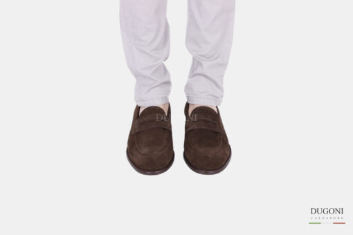 Mocassino in camoscio marrone </br> U350 Calzature uomo