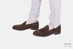 Mocassino in camoscio marrone </br> U350 Calzature uomo