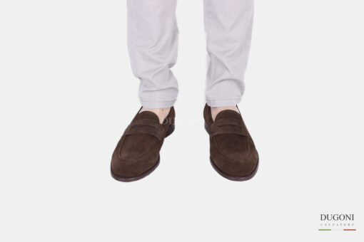 Mocassino in camoscio marrone </br> U350 Calzature uomo