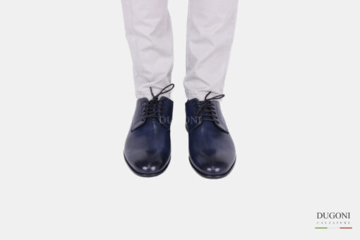 Derby blu liscia  – Brecos </br> U356 Calzature uomo