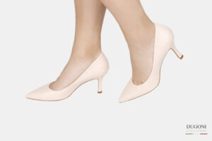 Décolleté sfilata in pelle avorio <br/> D1546 COLLEZIONE SPOSA