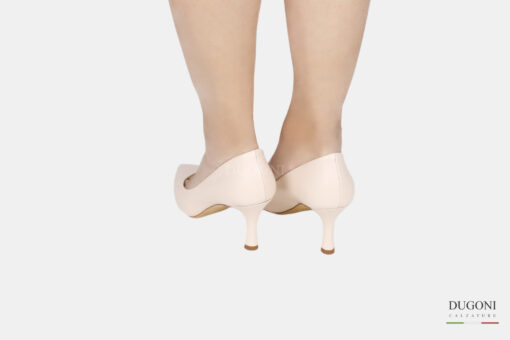 Décolleté sfilata in pelle avorio <br/> D1546 COLLEZIONE SPOSA