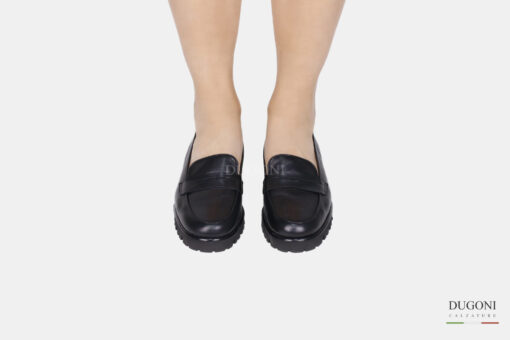 Mocassino light in pelle nero </br> D1554 Mocassini