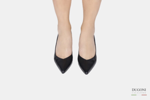 Décolleté sfilata in pelle nera <br/> D1562 Décolleté