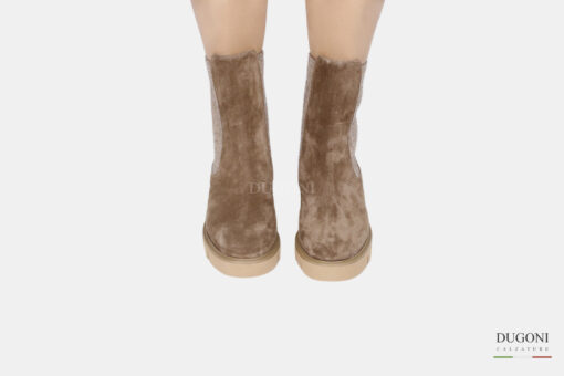 Stivale in camoscio e lana </br> D1573 Scarpe donna