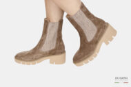 Stivale in camoscio e lana </br> D1573 Scarpe donna