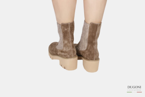 Stivale in camoscio e lana </br> D1573 Scarpe donna