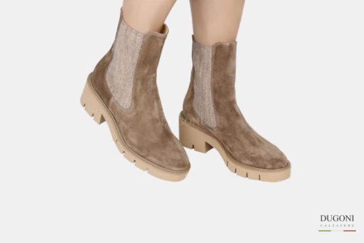 Stivale in camoscio e lana </br> D1573 Scarpe donna