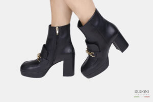 Tronchetto plateau con accessorio  </br> D1574 Scarpe donna