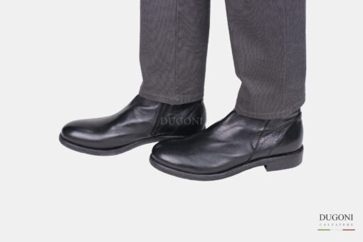 Stivaletto in pelle nero  <br> U360 Calzature uomo