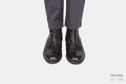 Anfibio marrone senza lacci   <br> U363 Calzature uomo