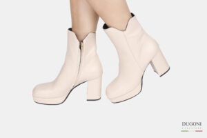 Stivaletto plateau pelle ghiaccio punta quadrata</br> D1578 Outlet