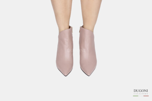 Tronchetto in pelle rosa cipria </br> D1581 Outlet