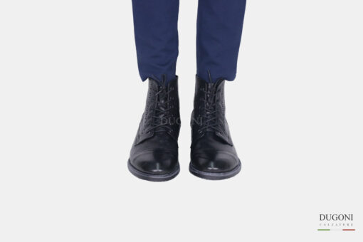 Anfibio  in pelle nera_DUGONI  <br> U373 Calzature uomo