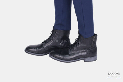Anfibio  in pelle nera_DUGONI  <br> U373 Calzature uomo