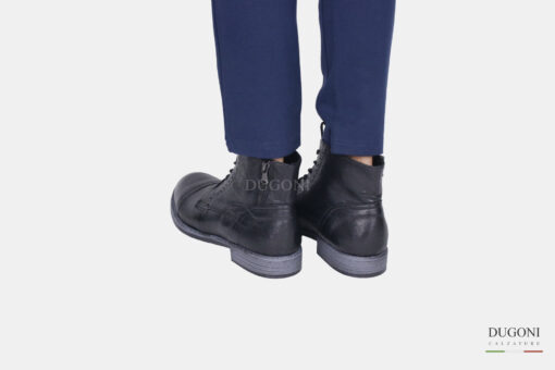 Anfibio  in pelle nera_DUGONI  <br> U373 Calzature uomo