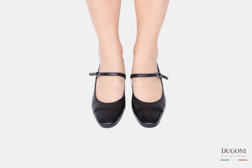 Mary Jane  in pelle nera </br>D1648 Mary Jane